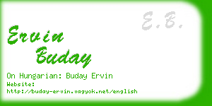 ervin buday business card